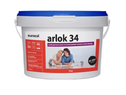 Клей Arlok 34 (1,3 кг) 320-480 г/м2, для бытового линолеума в Оренбурге