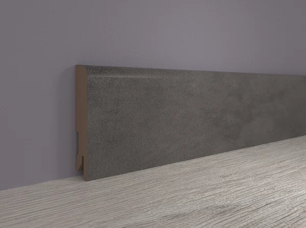 Плинтус MDF Bonkeel 24064 Бетон Лофт Графит (100х16х2400 мм) в Оренбурге