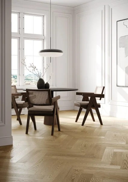 Паркетная доска Quartz Parquet Английская Ёлка Дуб Шампань 33-414 в Оренбурге