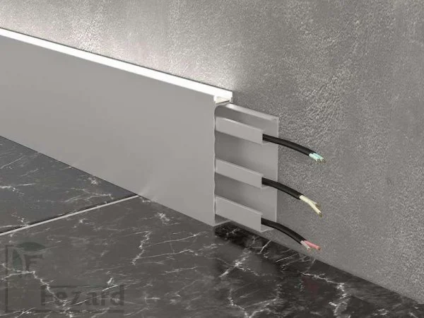 Алюминиевый плинтус Fezard Кабельный ALP-G80-LA Алюминий 80*15*2500 мм в Оренбурге