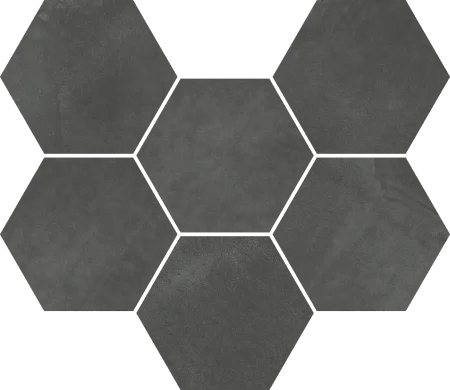 Керамогранит Italon Континуум Петрол Мозаика Гексагон (Натуральная 25х29) в Оренбурге