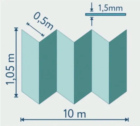 Подложка Солид 1,5мм гармошка для LVT (10.5м2) в Оренбурге