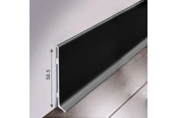 Алюминиевый плинтус Bonkeel ПЛ60 515л Черный (58,5х11,2х2500мм) в Оренбурге