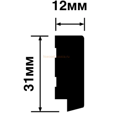 Финишный молдинг LF124B W50 левый декорированный (31х12х2700мм) в Оренбурге