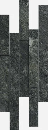 Керамогранит Italon Скайфолл Неро Брик 3D (Патинированная, 28х78) в Оренбурге