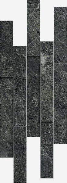 Керамогранит Italon Скайфолл Неро Брик 3D (Патинированная, 28х78) в Оренбурге