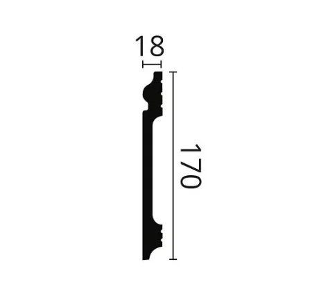 Плинтус NMC Wallstyl FL17 (170х18х2000 мм) в Оренбурге