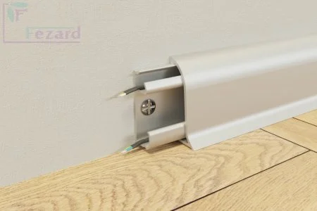 Алюминиевый плинтус Fezard Серебро 43х22х2,5м в Оренбурге