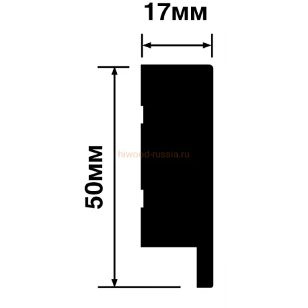 Финишный молдинг LF1 GR15K (50х17х2700мм) в Оренбурге