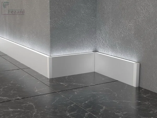 Алюминиевый плинтус Fezard Кабельный ALP-G80-LA Алюминий 80*15*2500 мм в Оренбурге