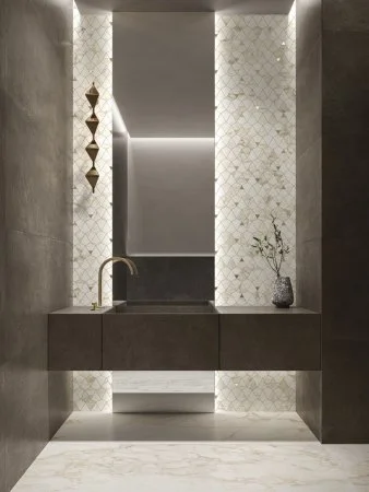 Керамогранит Italon Этернум Каррара Мозаика Вертекс 25.8х30 (Натуральная) в Оренбурге