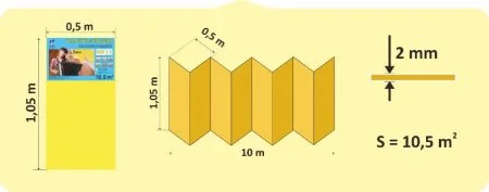Подложка Солид 2мм гармошка желтая (10.5 м2) в Оренбурге