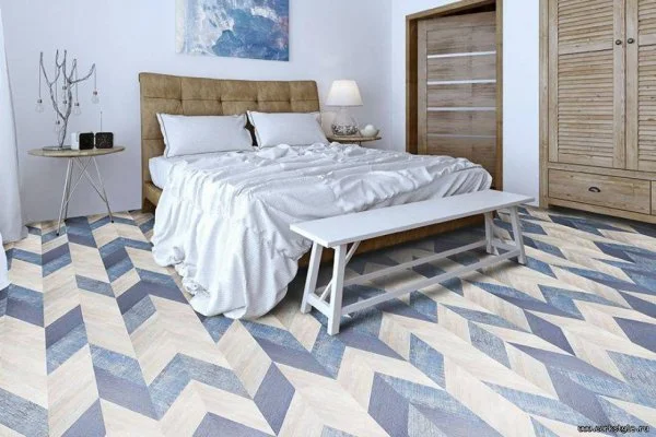 Пробковое покрытие CorkStyle Chevron Blue (1235*305*6 мм) HC в Оренбурге