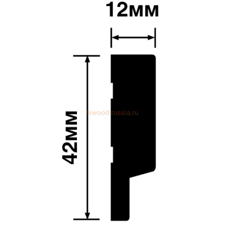 Финишный молдинг LF124A BR396K правый декорированный (42х12х2700мм) в Оренбурге