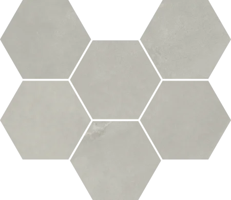 Керамогранит Italon Континуум Сильвер Мозаика Гексагон (Натуральная 25х29) в Оренбурге