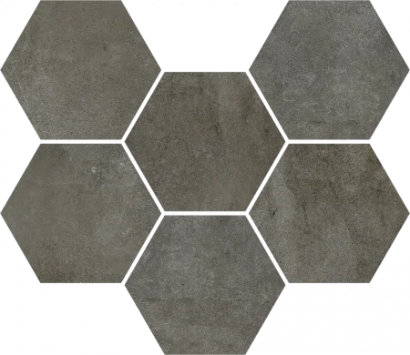 Керамогранит Coliseum Экспо Дарк Мозаика Гексагон (Натуральная, 25х29) в Оренбурге