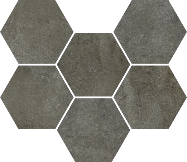 Керамогранит Coliseum Экспо Дарк Мозаика Гексагон (Натуральная, 25х29) в Оренбурге