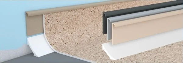 Коннелюрный плинтус Bonkeel Верхняя светло-серая часть (28х5х2200мм) в Оренбурге