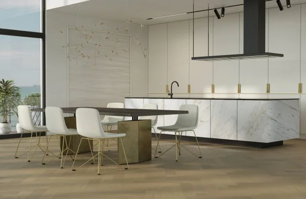 Паркетная доска Quartz Parquet Английская Ёлка Дуб Шампань 33-414 в Оренбурге