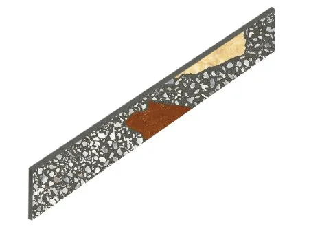 Керамогранит Coliseum Палладио Блэк Плинтус (Натуральный, 7,2х60) в Оренбурге