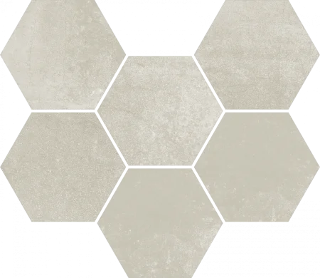 Керамогранит Coliseum Экспо Уайт Мозаика Гексагон (Натуральная, 25х29) в Оренбурге