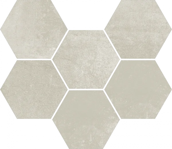Керамогранит Coliseum Экспо Уайт Мозаика Гексагон (Натуральная, 25х29) в Оренбурге