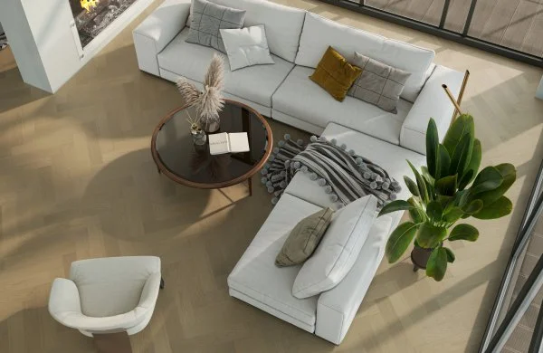 Паркетная доска Quartz Parquet Английская Ёлка Дуб Шампань 33-414 в Оренбурге