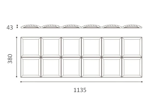 Декоративная панель NMC Arstyl Square (113.5x38x3 см) в Оренбурге